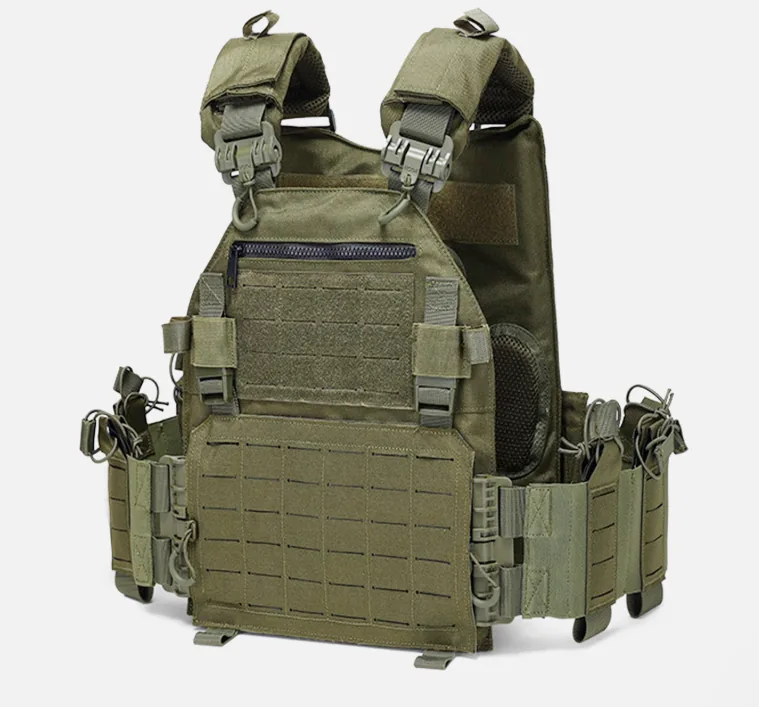Quick Release Training Plate Carrier — Green — Tactical Vests & Chest Rigs