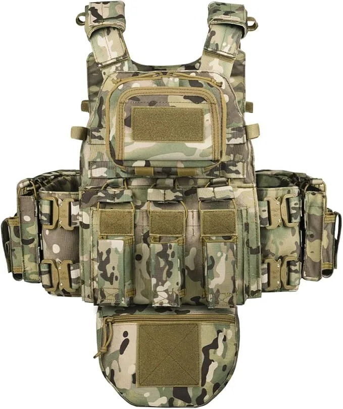 Green Camo Tactical MOLLE Vest — Camo — Tactical Vests & Chest Rigs