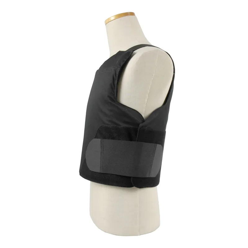 Concealable Tactical Polyester Protective Vest — Black view 2