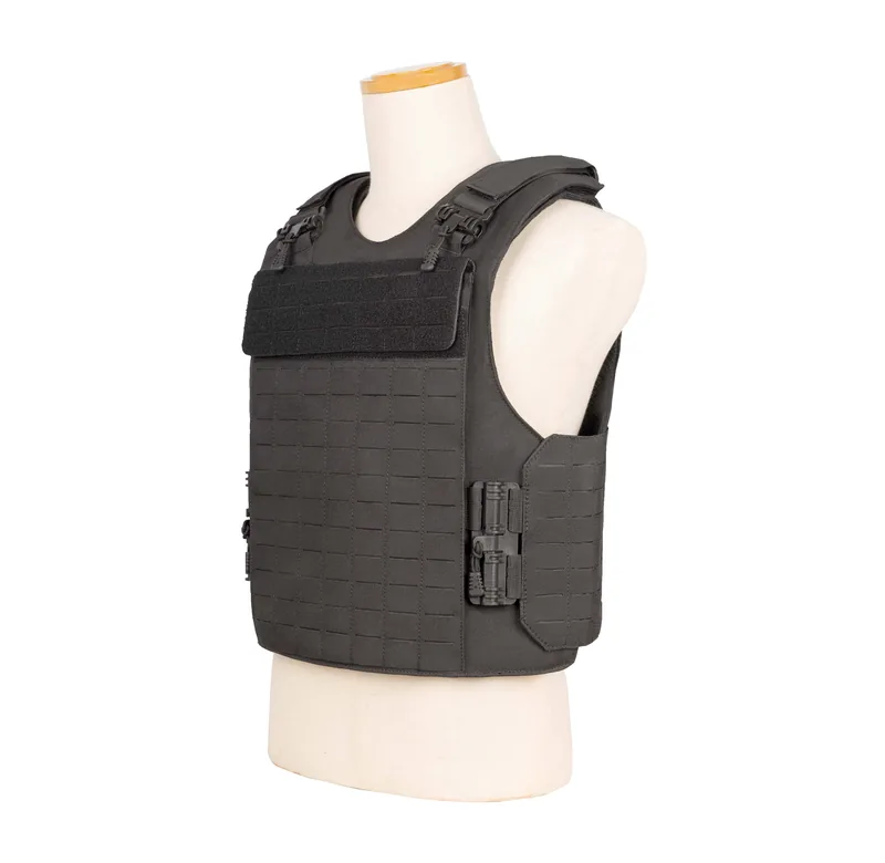 1000D Black Tactical Security Guard Vest — Black view 3