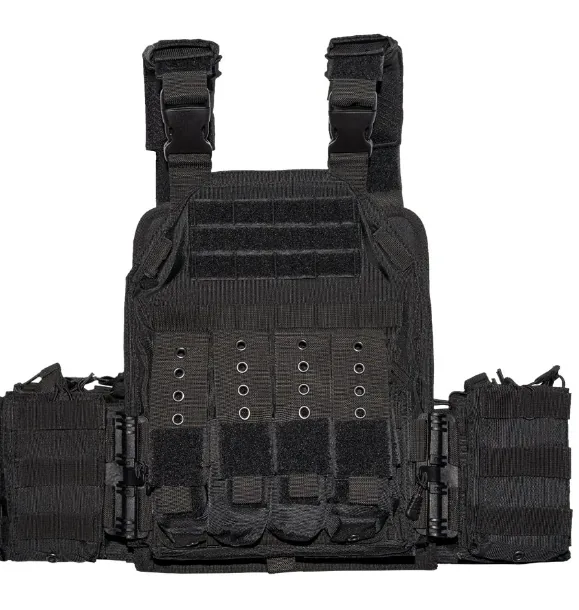 Laser Cut MOLLE Heavy Duty Security Vest — Black — Tactical Vests & Chest Rigs
