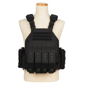 Laser Cut MOLLE Heavy Duty Security Vest — Black view 2