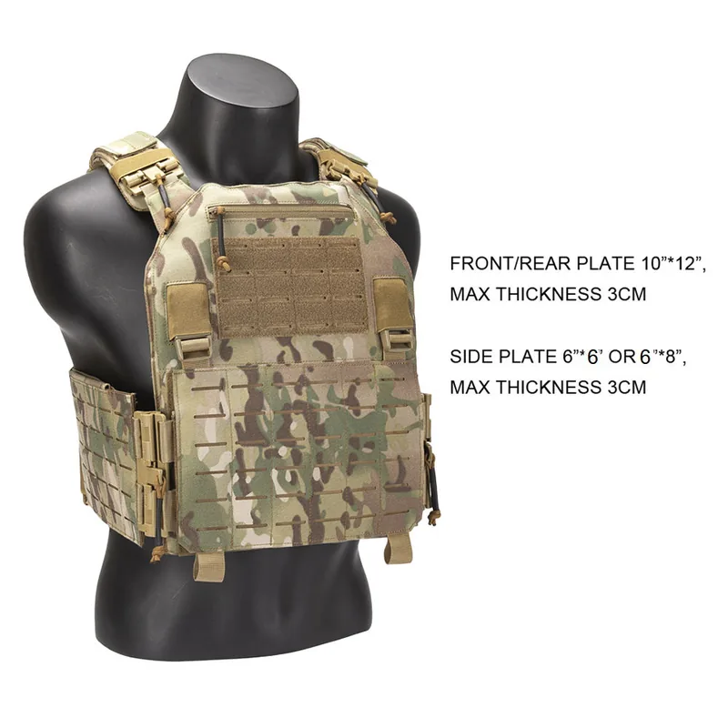 1000D Nylon Custom Stab-Proof Plate Carrier — Black view 2