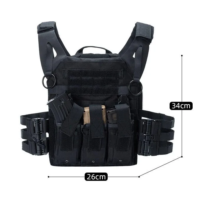 Quick Release Multifunctional MOLLE Vest — Black view 6
