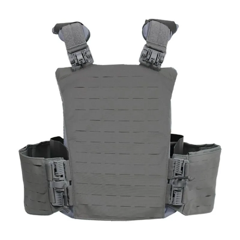 Laser Cutting MOLLE Shoulder Pad Vest — Black — Tactical Vests & Chest Rigs