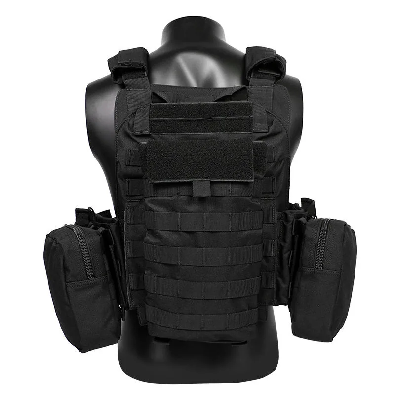 Outdoor Plate Carrier Tactical Vest — Black view 2