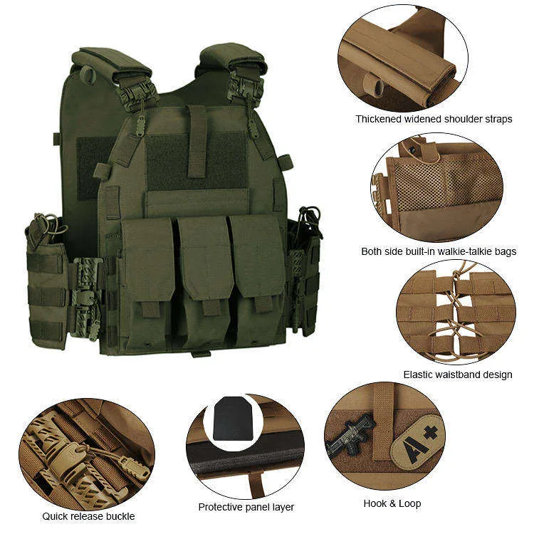 MOLLE Chest Rig Tactical Vest — Black view 2