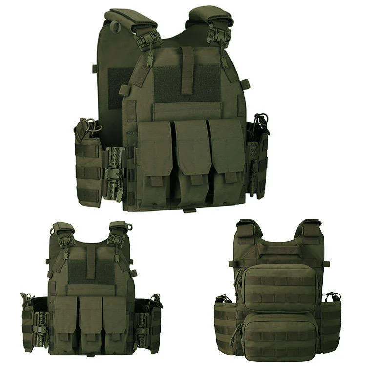 MOLLE Chest Rig Tactical Vest — Black view 3