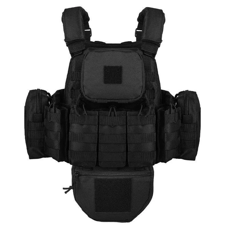 OEM Custom Logo Tactical Vest — Black view 2