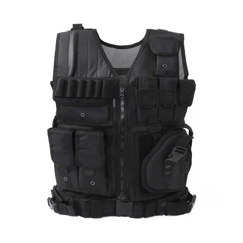 600D Lightweight Training Vest — Black view 4
