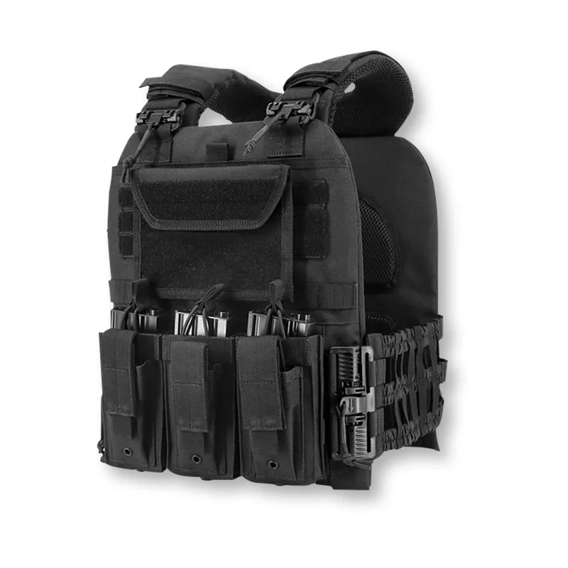 Light Weight Breathable Combat Vest — Black — Tactical Vests & Chest Rigs