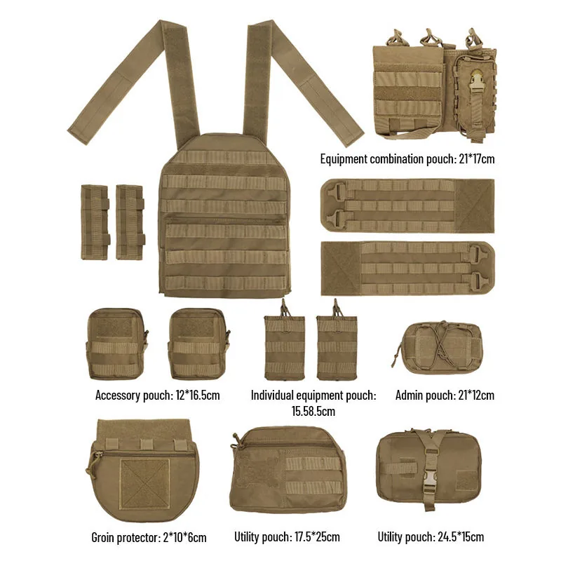 Professional Hunting Plate Carrier Vest — Black view 2