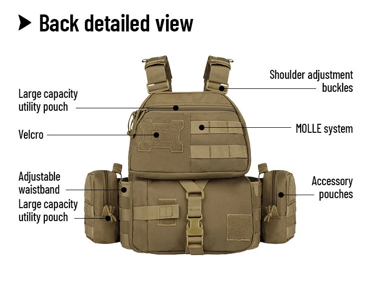 Professional Hunting Plate Carrier Vest — Black view 5