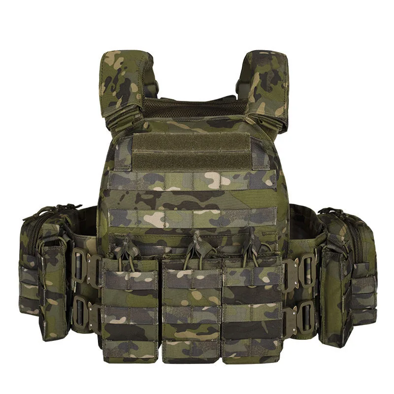 Factory Best Camo MOLLE Plate Carrier Vest — Camo — Tactical Vests & Chest Rigs