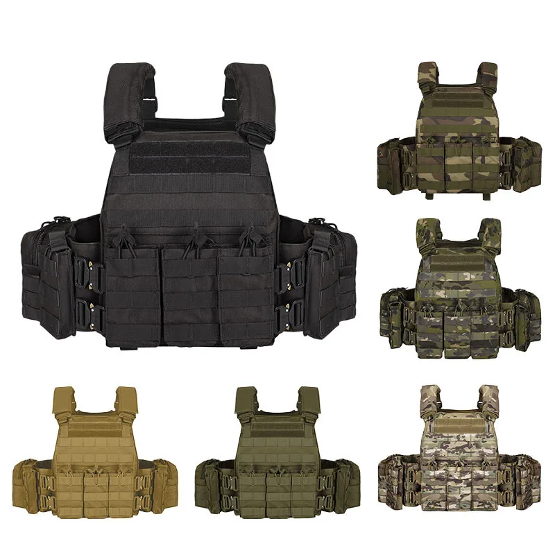 Factory Best Camo MOLLE Plate Carrier Vest — Camo view 2