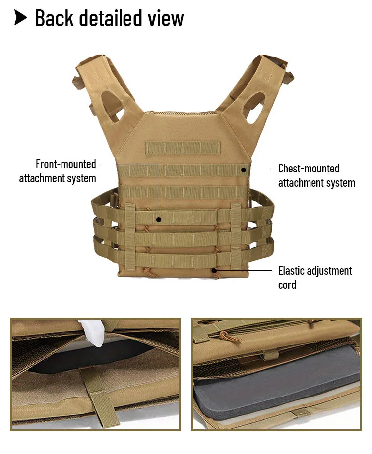 Factory Direct Nylon Tactical Survival Vest — Black view 4